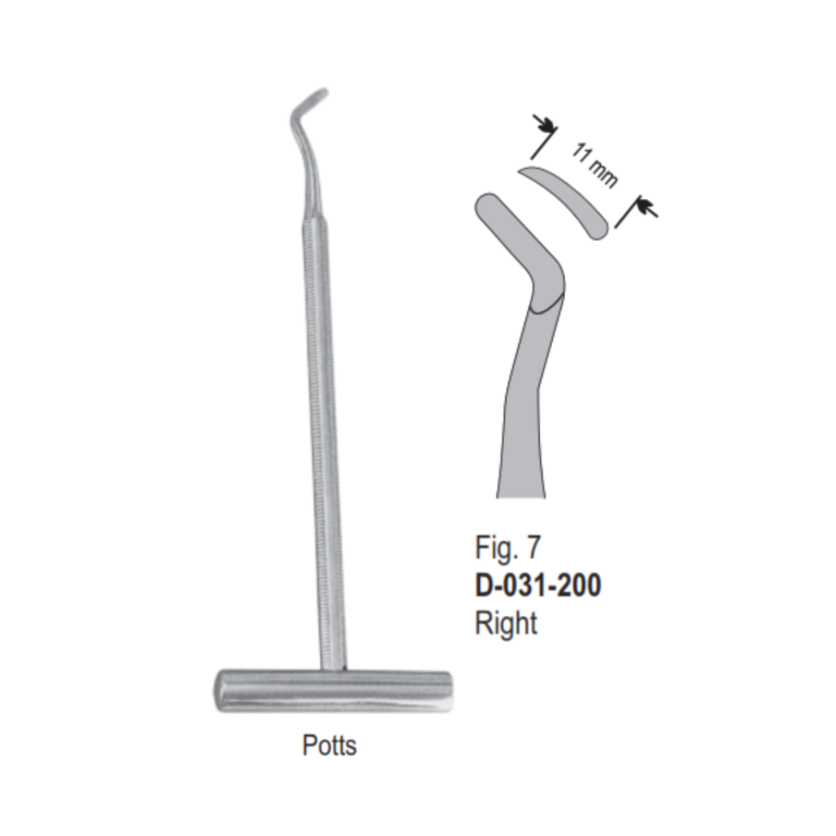 thumbnail image 2 of 2-Pack Potts Dental Tooth Surgery East West Elevators #6 & #7 L&R Standard Handle Gold 2 of 6